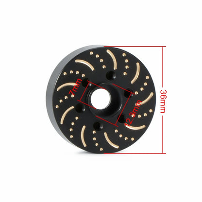 Brass 12mm Hex Wheel Weights Brake Disc Adapters for 1.9 2.2 RC Crawler