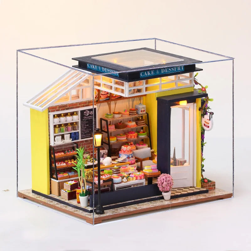 Wooden DIY Mini Dollhouse 3D Puzzle Room Kit with Furniture Birthday Gift - EXPROTAS