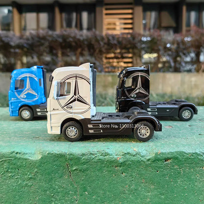 1:50 Diecast Truck Toy Container Model with Sound & Light for Boys
