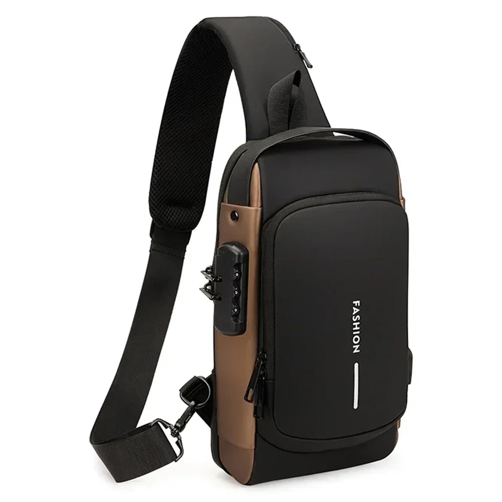 Men's Anti-theft Crossbody Shoulder Bag Travel Sling Chest Pack