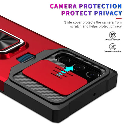 Armour Ring Phone Case for Samsung S21 S22 S23 S24 Ultra Note20 Card Slot