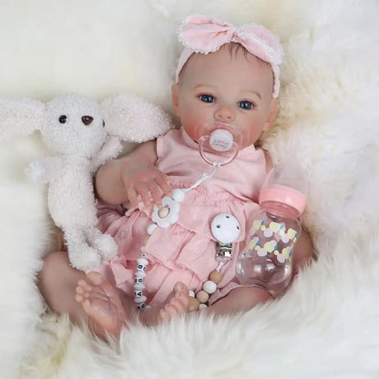 46CM Meadow Reborn Baby Doll Soft Touch 3D Skin Hand Painted Art