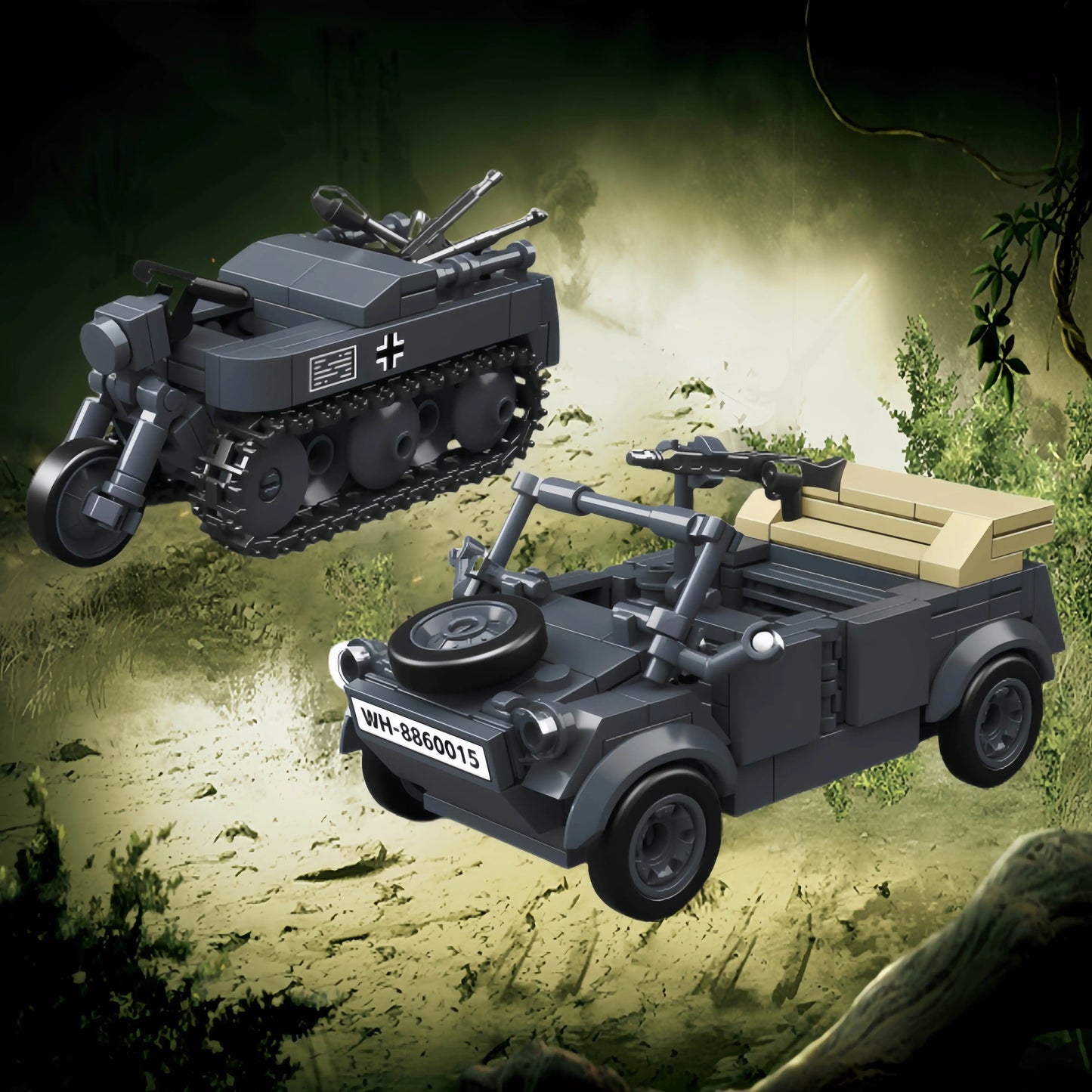 WW2 German Pz.Kpfw.38(t)A Light Tank Building Blocks Military Brick Model Set Gift