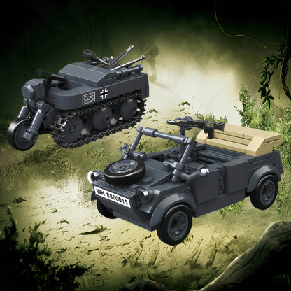 WW2 German Pz.Kpfw.38(t)A Light Tank Building Blocks Military Brick Model Set Gift