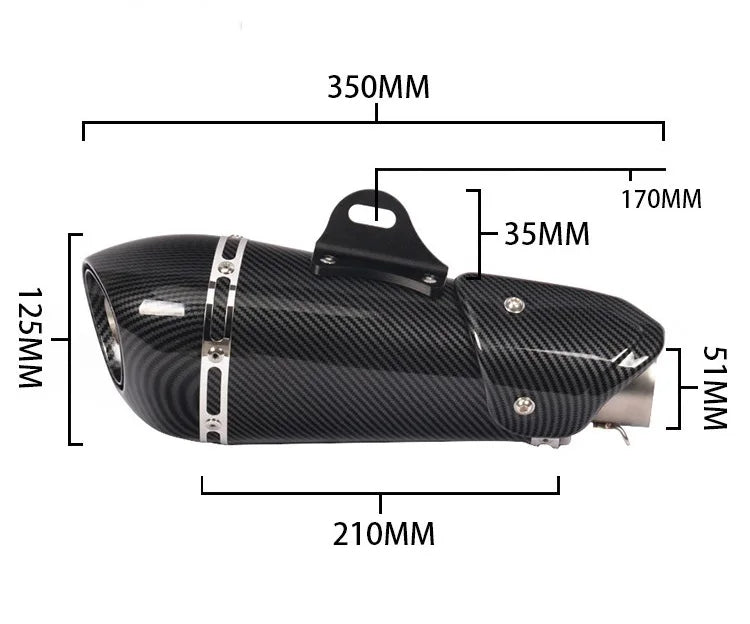 Universal 51mm motorcycle exhaust alpha muffler for R3 MT07 FZ1 R6 R15 ZX6R ZX10 Z900 Z400 1000 CBR1000 GSXR1000 with DB killer-EXPROTAS