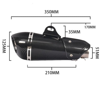 Universal 51mm motorcycle exhaust alpha muffler for R3 MT07 FZ1 R6 R15 ZX6R ZX10 Z900 Z400 1000 CBR1000 GSXR1000 with DB killer-EXPROTAS