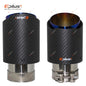 EPLUS Matte Carbon Fiber Exhaust Tip Stainless Blue Universal Muffler Pipe