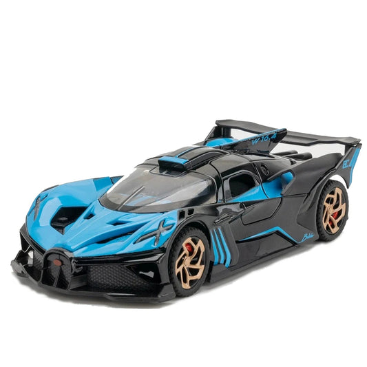 1:32 Bugatti Bolide Alloy Sport Car Model Diecasts & Toy Vehicle Metal Super Car Simulation Car Decoration Sound Light Boy Gift-EXPROTAS