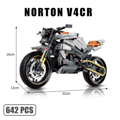 Technical Motorcycle Building Blocks Harley-Style Motorbike Racer Model Toy Gift