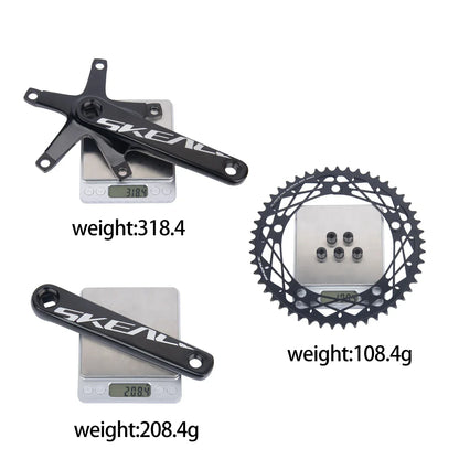 SKEACE 144BCD Track Crankset 165mm Square Taper Single Speed 48/49T - EXPROTAS