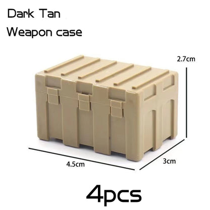 Decool Military Weapon Box Building Blocks Army Soldier WW2 MOC Bricks Kids Toy