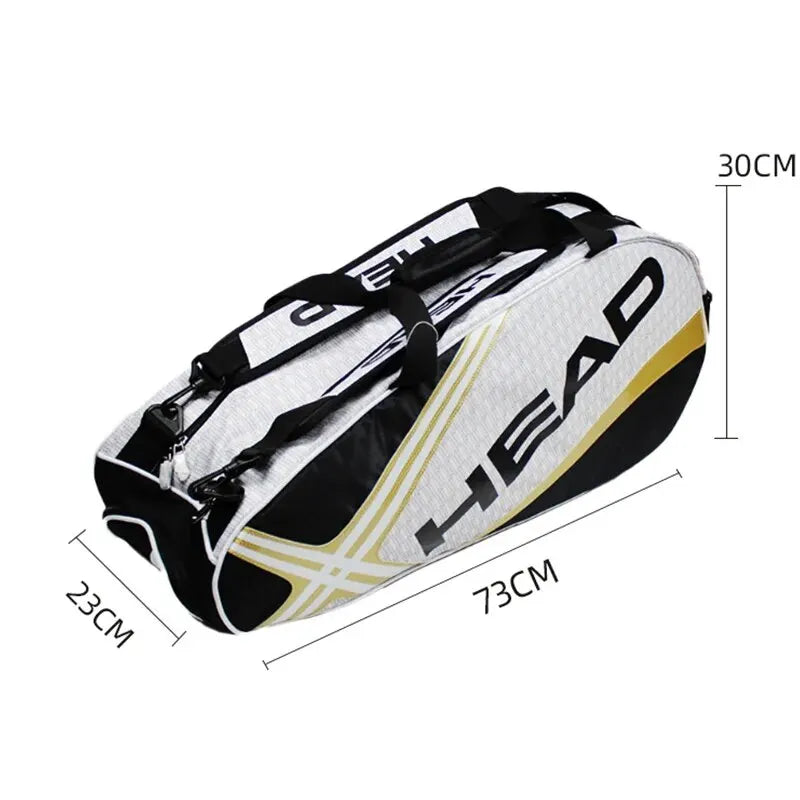 HEAD Tennis Rackets Bag Large Capacity 3-6 Pieces Tennis Backpack Badminton Gymbag Squash Racquet Bag With Separated Shoes Bag-EXPROTAS