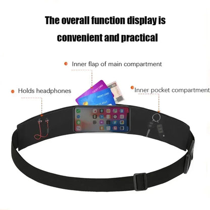 Running Belt Waterproof Fitness Pouch Phone Holder Waist Bag for Jogging