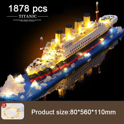 Building Block Titanic Model Toy 2288 Pieces Construction Cruise Ship