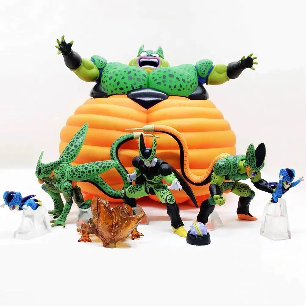 7pcs/set Dragon Ball Z Cell Figure Perfect Cell First Form Pvc Action Figures Collection Model Toys For Children Adult Gifts-EXPROTAS