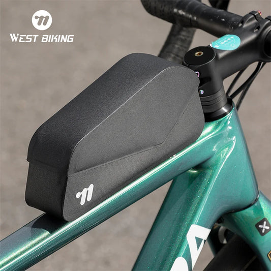 WEST BIKING Magnetic Top Tube Bag Waterproof Frame Bag w/ Bolts & Straps