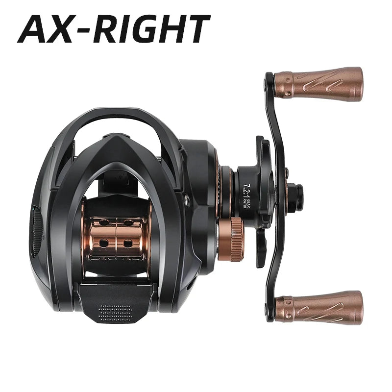 BILLINGS AX200 Ultralight Baitcasting Fishing Reel 7.2:1 Gear Ratio 6KG Drag