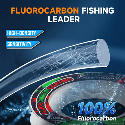 50m Fluorocarbon Fishing Line Sougayilang 3-25lb Low Stretch Tackle