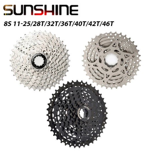 SUNSHINE 8-Speed HG Cassette 11-25T to 11-42T for HG Freehub