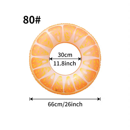 1PC Watermelon Inflatable Swim Ring, Adult Pool Float, Thickened PVC Floats, Summer Beach Water Toy Pool Party Ring
