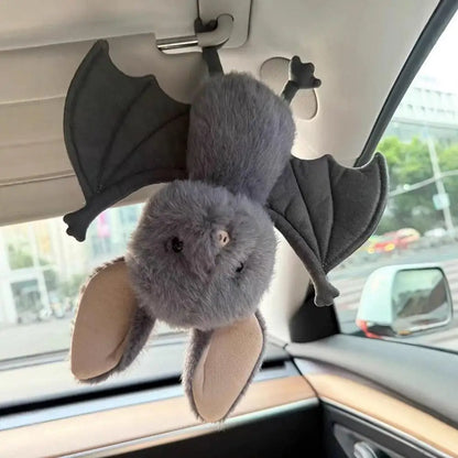 Car Rearview Mirror Bat Plush Toy Soft Stuffed Animal Hanging Decor 20cm