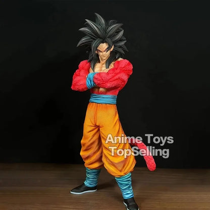 Anime Dragon Ball Super Saiyan 4 Son Goku PVC Figure Short Eye Catching Collection Model Toys Gift for Fans