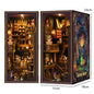 DIY Wooden Book Nook Mini Dollhouse 3D Puzzle Kit Bookshelf Insert Decor Gift - EXPROTAS