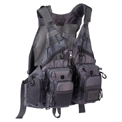 Breathable Fly Fishing Vest Adjustable Outdoor Tackle Storage Waistcoat