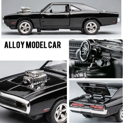 Dodge Charger 1:32 Alloy Model Car with Sound Light Pull Back 1970