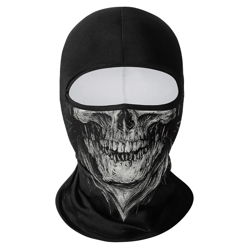 Motorcycle Balaclava Windproof Skull Full Face Mask Neck Liner Ski