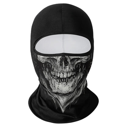 Motorcycle Balaclava Windproof Skull Full Face Mask Neck Liner Ski