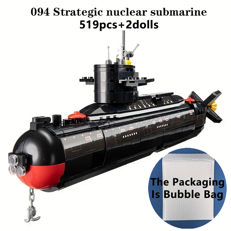 Type 094 Nuclear Submarine Building Blocks Military Brick Model Toy Set