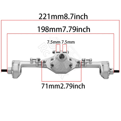 CNC Integrated Front & Rear Portal Axle for 1/10 RC Crawler Axial SCX10 II RGT GEN8 - EXPROTAS