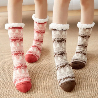 Winter Warm Fuzzy Fluffy Socks Non Slip Cozy Slipper Christmas Gift