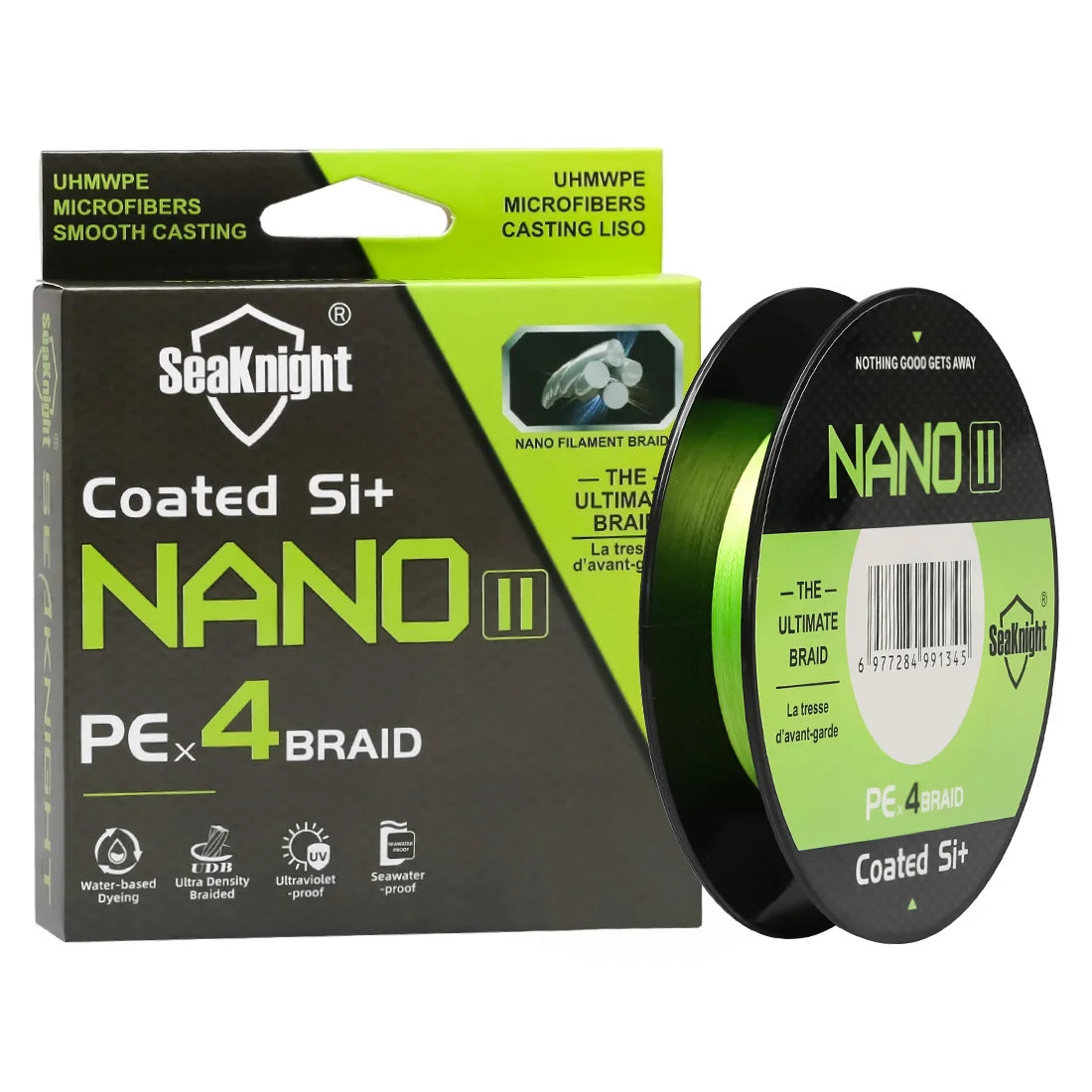 SeaKnight NANO II 300M PE Braided Fishing Line 4 Strands 7-15LB Fresh Salt