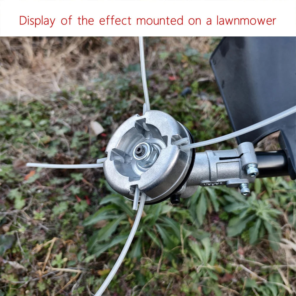 Nylon Steel Lawn Mower Head Replacement Trimmer Line 4pcs Metal Parts