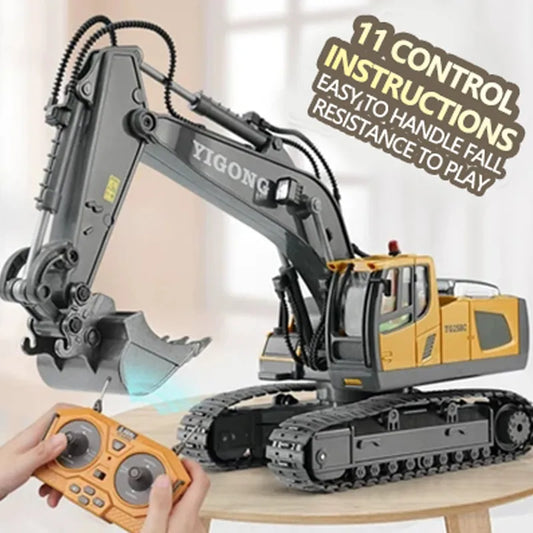 RC Excavator Dumper Car 2.4G Remote Control Engineering Vehicle Crawler Truck Bulldozer Toys for Boys Kids Christmas Gifts-EXPROTAS