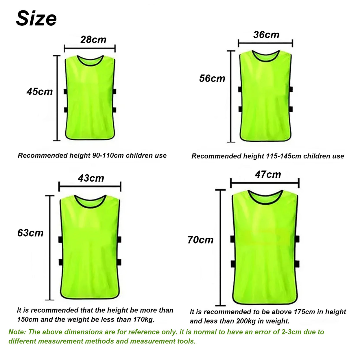 6PCS Pinnies Quick Drying Soccer Football Training Vests Youth Sports