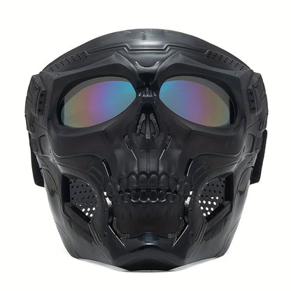 Motorcycle Skull Mask Goggles Windproof Outdoor Riding Glasses Tactical