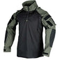 Men's Tactical Long Sleeve Camo Shirt Hooded Quick Dry T-shirt