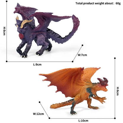 Oenux Fantasy Creature PVC Figure Dragon Phoenix Dinosaur Animal Model - EXPROTAS