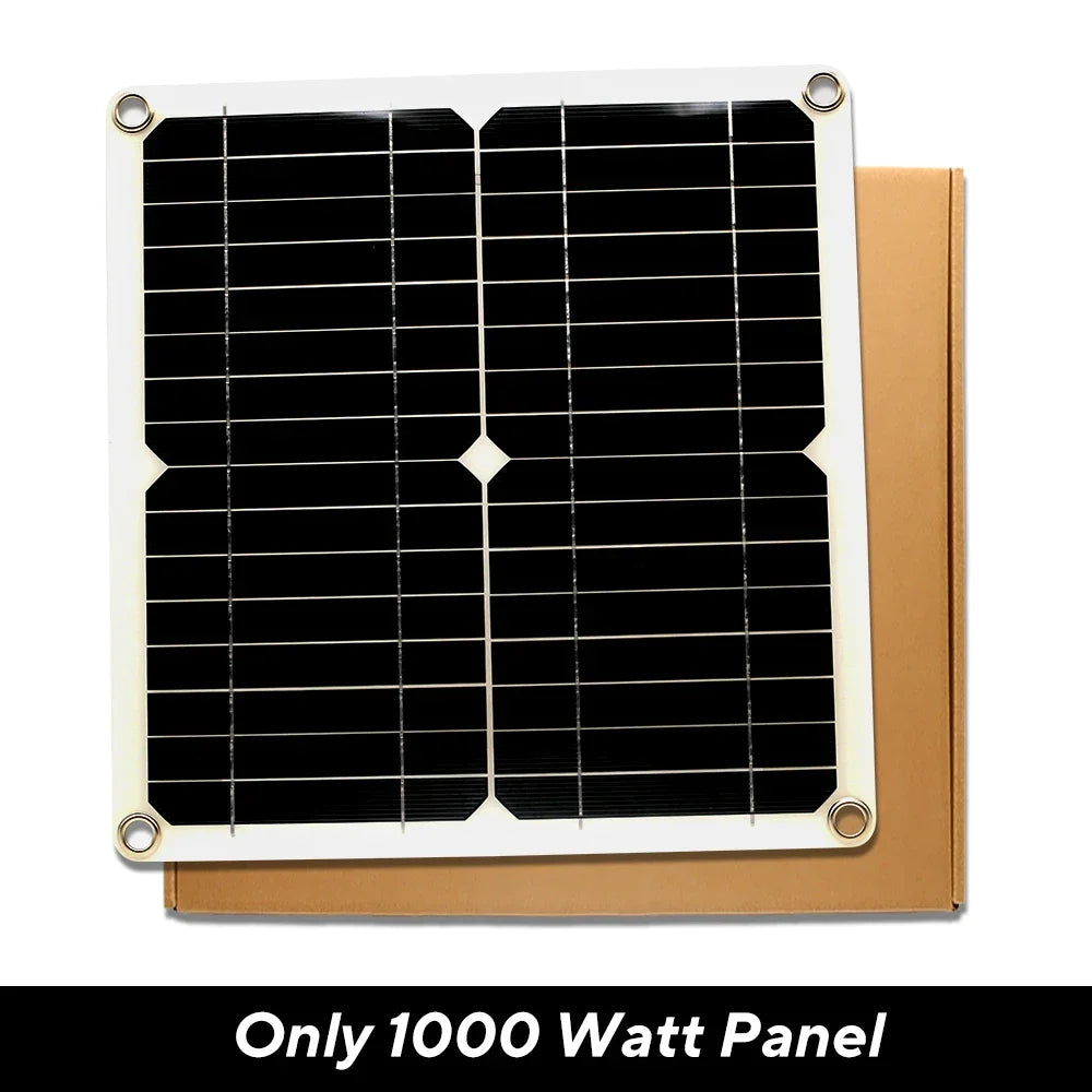 1000W 12V Solar Panel Kit with 10A-100A Controller for RV Car Caravan Battery