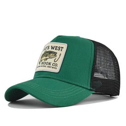 Mesh Fishing Cap Snapback Trucker Hat Breathable Unisex Outdoor