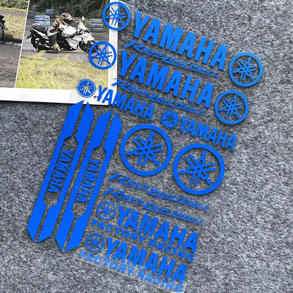 For Yamaha Motorcycle Bike Reflective Letter Stickers Racing Decals