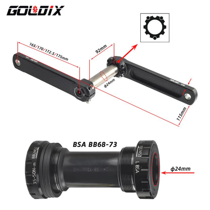 GOLDIX Ultralight Road Bike Crankset 50/34 52/36 53/39T for Shimano SRAM - EXPROTAS