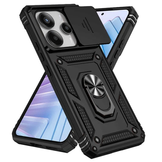 Xiaomi Redmi Note 10-14 Pro Shockproof Case Magnetic Ring Camera Cover