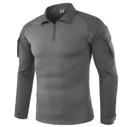 Mens Combat Military Tactical Long Sleeve Camo T-Shirt Army Shirt