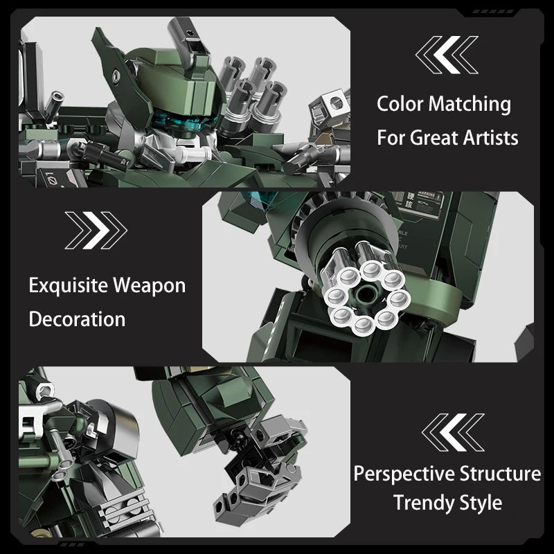 1403Pcs Mecha Warrior Building Blocks Robot Model Action Figures Toy Set