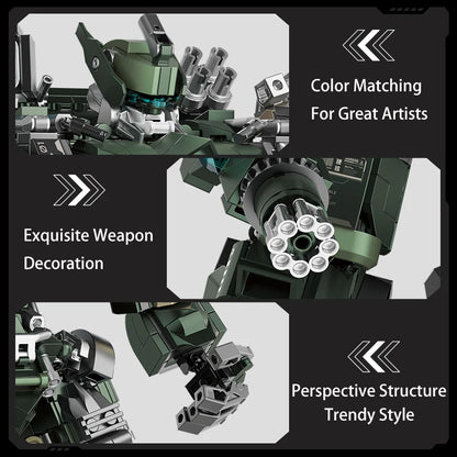 1403Pcs Mecha Warrior Building Blocks Robot Model Action Figures Toy Set