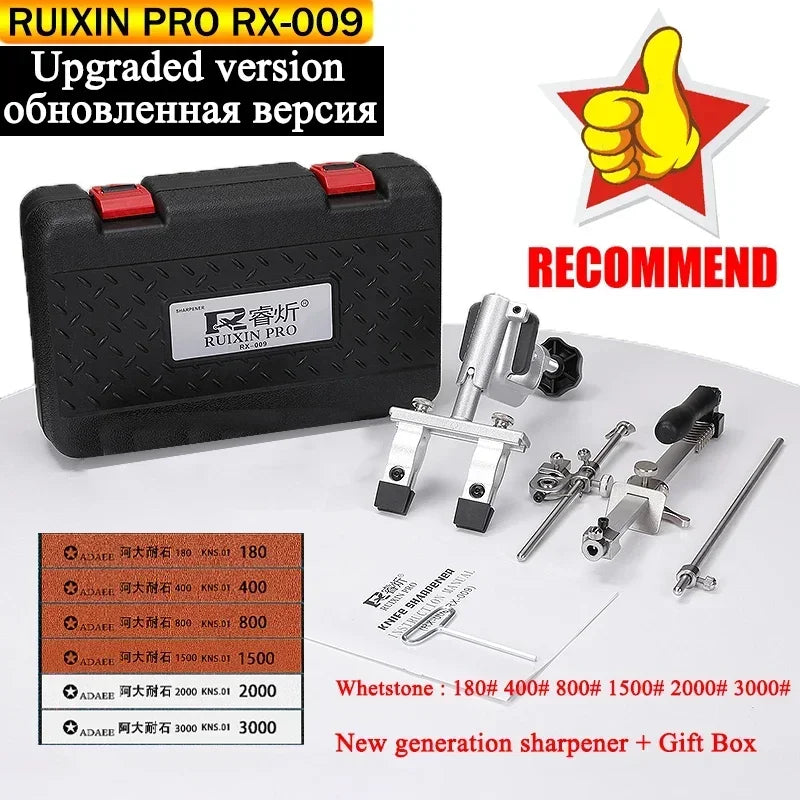 2023 New Upgraded Version Ruixin Pro RX009 Aluminium Alloy Knife Sharpener System 360 Degree Flip Constant Angle Grinding Tools-EXPROTAS